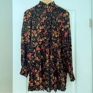 Vici Mock Neck Floral Dress